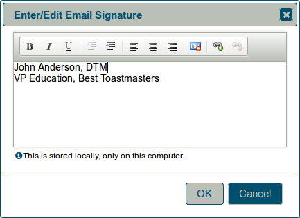 Enter or edit email signature