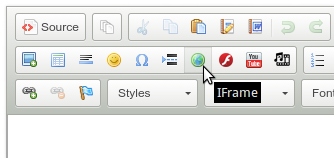 iframe button