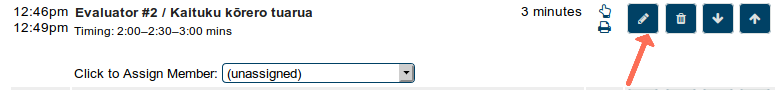 Editing an agenda item