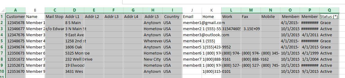 Hide unneeded columns