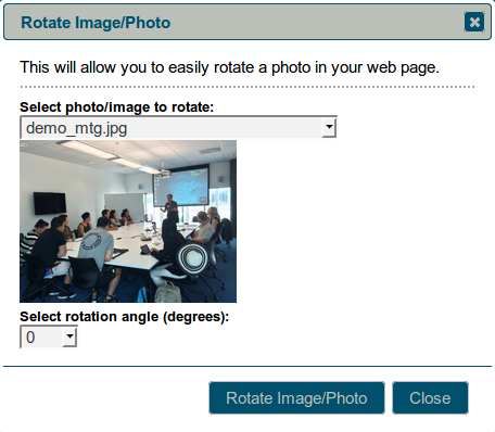 Choose angle of rotation