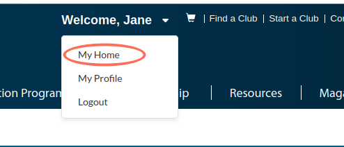 Member dropdown Member dropdown