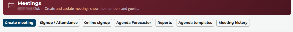 create meeting button