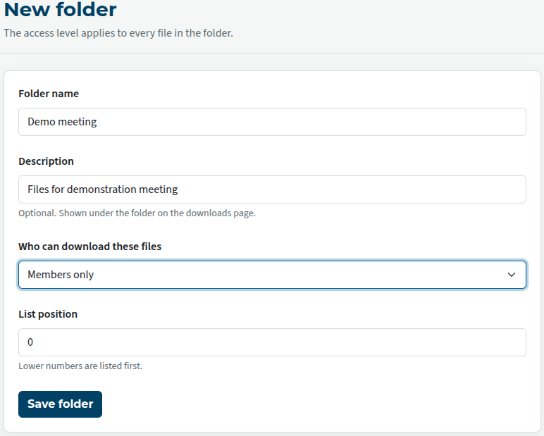 create new folder