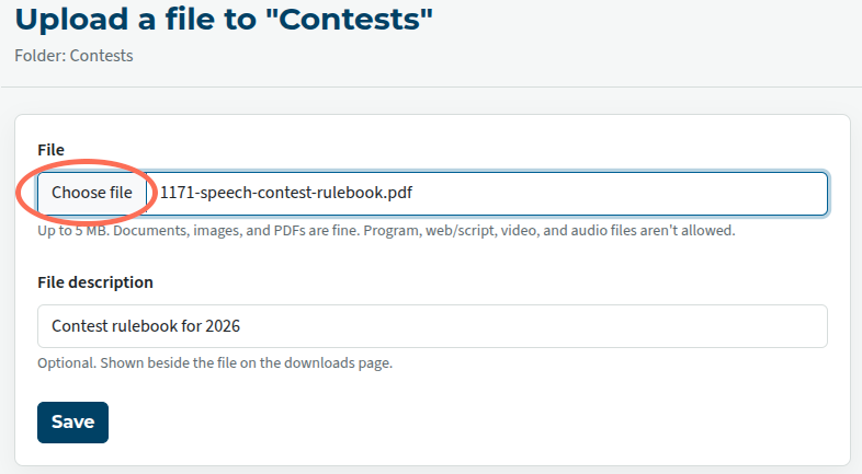 file upload details