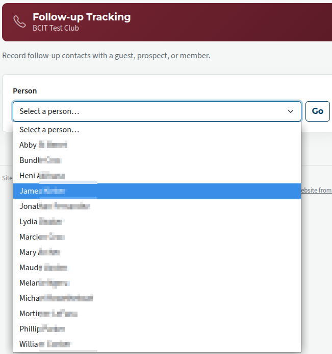 Select person