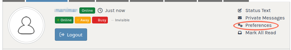 edit profile link