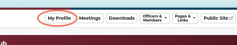 my profile button