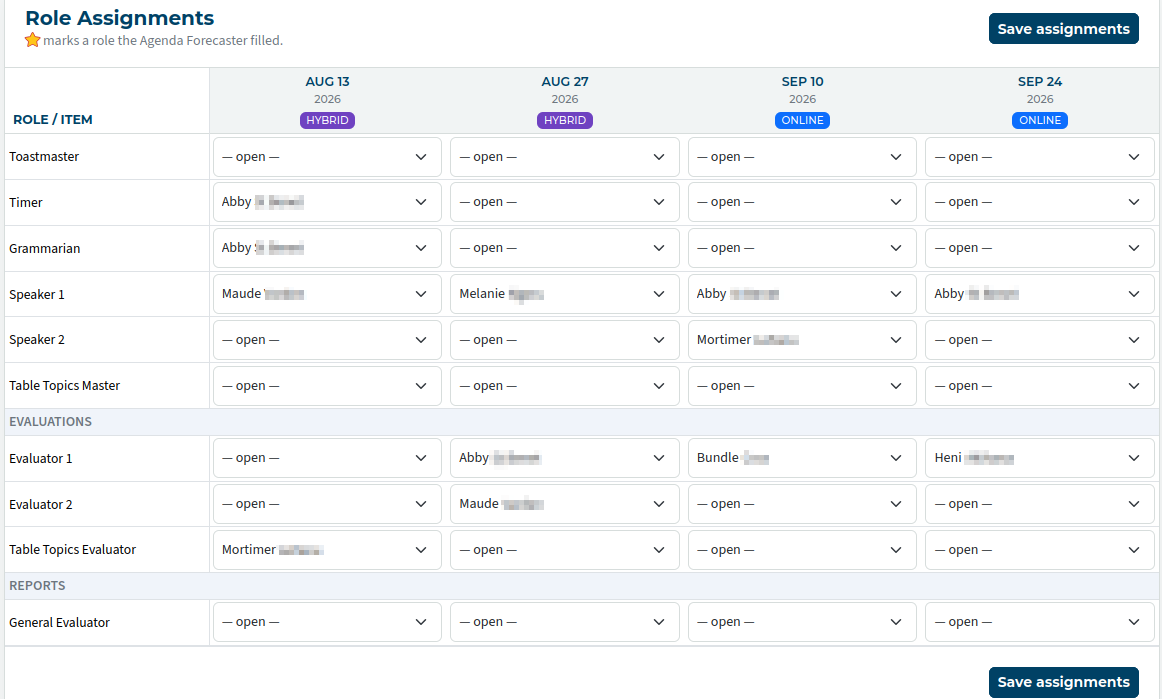 online signup screen