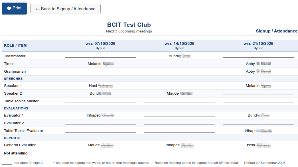 printable signup sheet