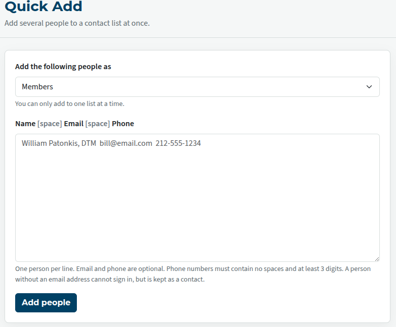 quick add window