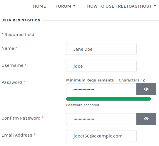 forum login details