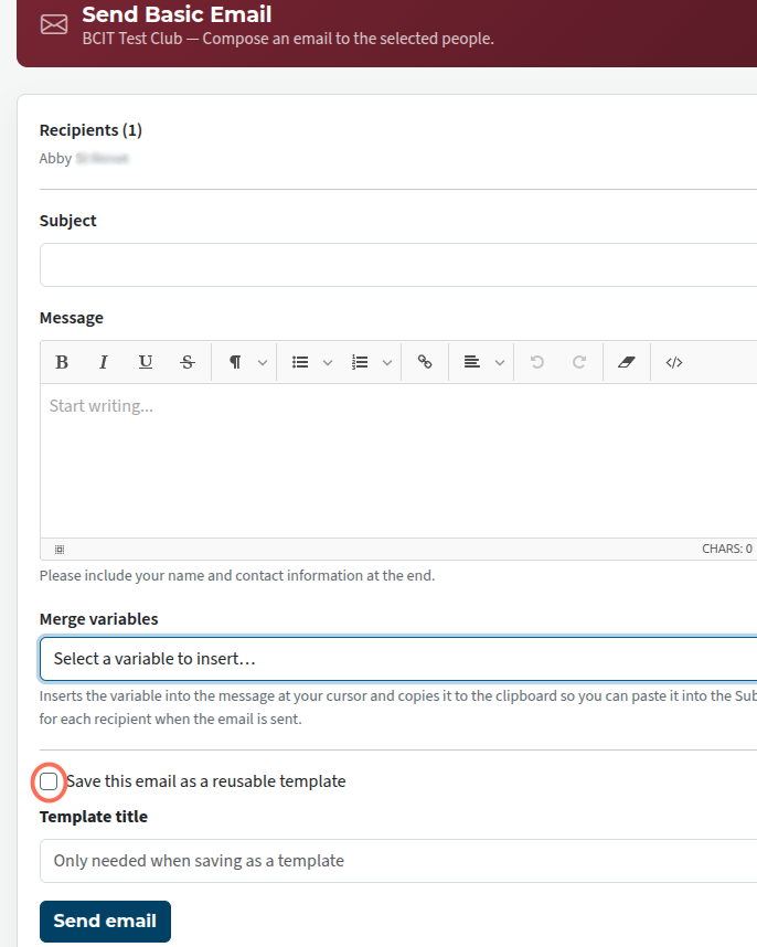 Send basic email