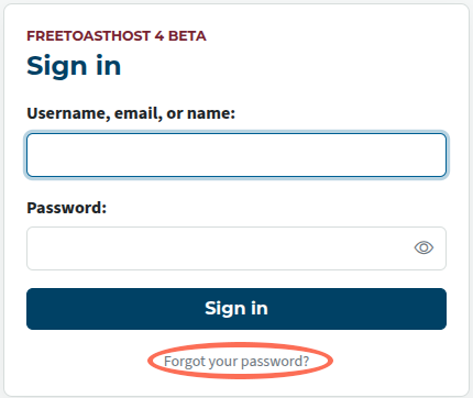 forgot password link
