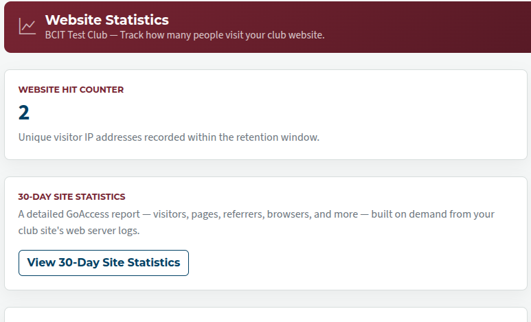 hit counter and link to more detailed statistics